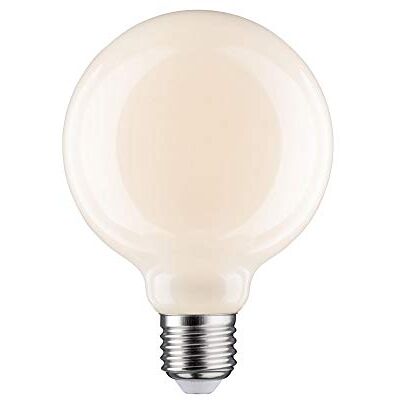 Paulmann 28624 G95 LED-globelamp, 6 W, klassiek, 470 lumen, dimbaar, opaal, 2700 K, warm wit, E27, 1 stuk Paulmann 28624 G95 LED-globelamp, 6 W, klassiek, 470 lumen, dimbaar, opaal, 2700 K, warm wit, E27, 1 stuk