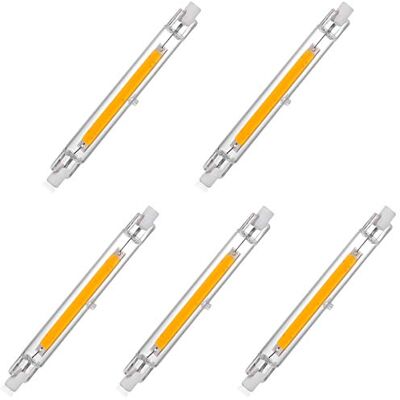 Aoxdi Ledlamp R7S 118 mm 10 W warm wit komt overeen met halogeenlamp, R7S 100 W, J118, 360 graden stralingslicht, AC220-240 V, 5 stuks Aoxdi Ledlamp R7S 118 mm 10 W warm wit komt overeen met halogeenlamp, R7S 100 W, J118, 360 graden stralingslicht, AC220-240 V, 5 stuks