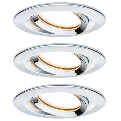 Paulmann 93684 LED inbouwspot Nova Plus set van 3 rond draaibaar 3 x 6,8 W IP65 dimbaar schijnwerpers enc chroom spot aluminium lamp enc 2700 K Paulmann 93684 LED inbouwspot Nova Plus set van 3 rond draaibaar 3 x 6,8 W IP65 dimbaar schijnwerpers enc chroom spot aluminium lamp enc 2700 K