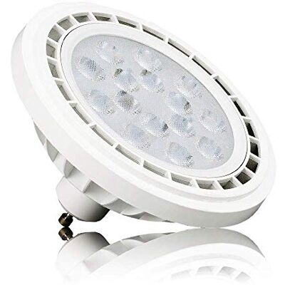 Kwazar Luminaire Ledlamp gu10 led-spot warm wit licht ES111/AR111 15 W komt overeen met 95 W lichtstroom 1200 lm, kleurtemperatuur 3000 K Kwazar Luminaire Ledlamp gu10 led-spot warm wit licht ES111/AR111 15 W komt overeen met 95 W lichtstroom 1200 lm, kleurtemperatuur 3000 K