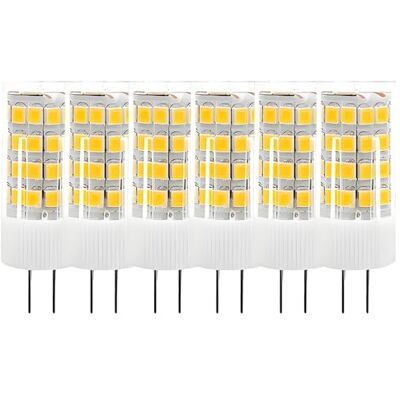 HUAMu 6 lampen G4, 5 W, 51 SMD 2835, warmwit, 3000 K, super helder, 500 lm, AC/DC 12 V HUAMu 6 lampen G4, 5 W, 51 SMD 2835, warmwit, 3000 K, super helder, 500 lm, AC/DC 12 V