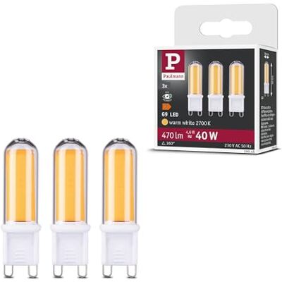 Paulmann 29045 standaard 230 V led-lampvoet G9 230 V 3 x 4,6 W 3 x 470 lm helder glas 2700 K warmwitte lamp Paulmann 29045 standaard 230 V led-lampvoet G9 230 V 3 x 4,6 W 3 x 470 lm helder glas 2700 K warmwitte lamp