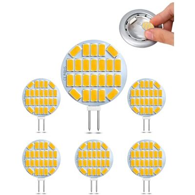 CucuGo G4 Ledlampen, 3 W, 40 lm, warmwit, 3000 K, komt overeen met 30 W halogeen, CRI 90+, niet dimbaar, 6 stuks CucuGo G4 Ledlampen, 3 W, 40 lm, warmwit, 3000 K, komt overeen met 30 W halogeen, CRI 90+, niet dimbaar, 6 stuks