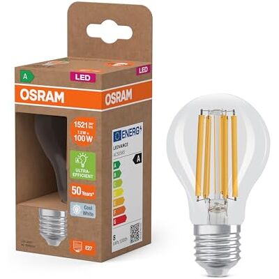 OSRAM SUPERSTAR+ Classic met draad 100, E27, klassieke gloeilamp, 7,2 W, 1512 lm, 4000 K, koud wit licht, lange levensduur, tot 60% energiebesparing in vergelijking met standaard OSRAM SUPERSTAR+ Classic met draad 100, E27, klassieke gloeilamp, 7,2 W, 1512 lm, 4000 K, koud wit licht, lange levensduur, tot 60% energiebesparing in vergelijking met standaard
