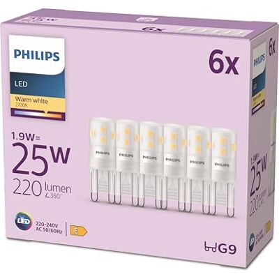 Philips LED Capsule 25W G9 Warmwit licht 6 stuks Philips LED Capsule 25W G9 Warmwit licht 6 stuks
