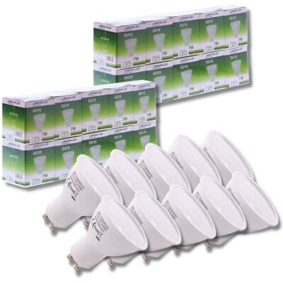 JANDEI 20 stuks GU10 7W ledlampen (komt overeen met 50 W), koud wit 6000 K, 650 lumen, spaarlampen, niet dimbaar, voor thuis, kantoor, winkel JANDEI 20 stuks GU10 7W ledlampen (komt overeen met 50 W), koud wit 6000 K, 650 lumen, spaarlampen, niet dimbaar, voor thuis, kantoor, winkel