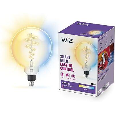 WiZ Globe Warm- tot Koelwit Licht Slimme LED Verlichting E27 fitting 40 W Transparant WLAN WiZ Globe Warm- tot Koelwit Licht Slimme LED Verlichting E27 fitting 40 W Transparant WLAN