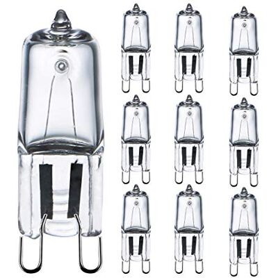 Comyan Halogeenlamp G9 230 V, 42 W (44 W), 2800 K, warm wit transparant fitting G9, 10 stuks Comyan Halogeenlamp G9 230 V, 42 W (44 W), 2800 K, warm wit transparant fitting G9, 10 stuks