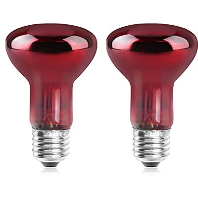 Bonlux 50 W infrarood verwarmingslamp, dimbaar, E27 R63, rood, verwarmingslicht, voor reptielen, UVA+UVB (2 stuks) Bonlux 50 W infrarood verwarmingslamp, dimbaar, E27 R63, rood, verwarmingslicht, voor reptielen, UVA+UVB (2 stuks)