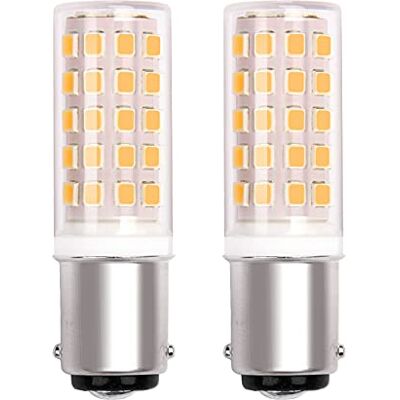 PYRJIN Ba15d Ledlampen, 230 V, 5 W, dubbel contact, 40 W, halogeen, Sbc-equivalent, kleine bajonetlampen, 230 V, warm wit, 3000 K, voor koelkast/naaimachine PYRJIN Ba15d Ledlampen, 230 V, 5 W, dubbel contact, 40 W, halogeen, Sbc-equivalent, kleine bajonetlampen, 230 V, warm wit, 3000 K, voor koelkast/naaimachine