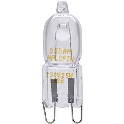 HALOPIN OSRAM OVEN halogeenlampen voor oven en magnetron, G9 fitting 230/240 V, 25 W, 2 stuks HALOPIN OSRAM OVEN halogeenlampen voor oven en magnetron, G9 fitting 230/240 V, 25 W, 2 stuks