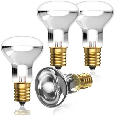 Bonlux 4 x R39 42 W E14 lamp, lavalamp, reflector, spot, dimbaar, warmwit, 2700-2800 K, SES kleine schroeven, Edison, schroef, 240 V, voor decoratie Bonlux 4 x R39 42 W E14 lamp, lavalamp, reflector, spot, dimbaar, warmwit, 2700-2800 K, SES kleine schroeven, Edison, schroef, 240 V, voor decoratie