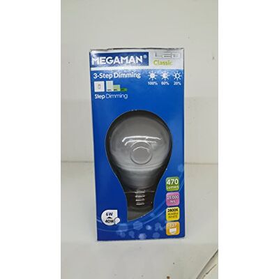 Megaman Ledlamp Step Dimming E27, 6 W, 470 lm, 2,8 K Megaman Ledlamp Step Dimming E27, 6 W, 470 lm, 2,8 K
