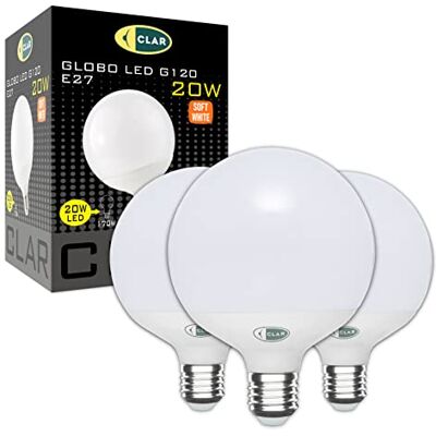 CLAR Grote gloeilamp, E27 ledlamp, 20 W, 3000ºK (verpakking van 3) CLAR Grote gloeilamp, E27 ledlamp, 20 W, 3000ºK (verpakking van 3)