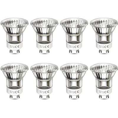 Luxvista Mini-halogeenlampen, GU10, 35 W, warmwit, 2700 K, dimbaar, komt overeen met 3 W, 360 lumen, halogeen, 120 graden, voor lavalamp, AC 220 V-240 V, 8 stuks Luxvista Mini-halogeenlampen, GU10, 35 W, warmwit, 2700 K, dimbaar, komt overeen met 3 W, 360 lumen, halogeen, 120 graden, voor lavalamp, AC 220 V-240 V, 8 stuks