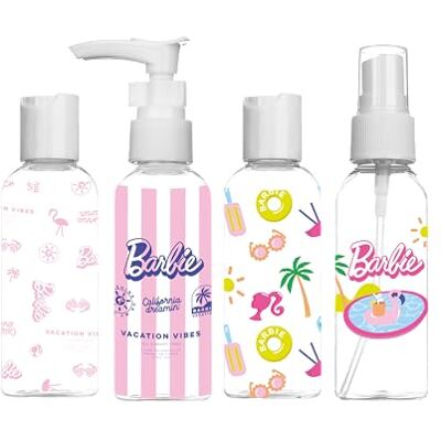 Barbie Toilettas voor reizen voor kinderen – Gobeterie flessen 4 × 50 ml – Lege Reisset – Veiligheid & Praktisch Ouders – Vliegtuigformaat – Officieel Mattel-product Barbie Toilettas voor reizen voor kinderen – Gobeterie flessen 4 × 50 ml – Lege Reisset – Veiligheid & Praktisch Ouders – Vliegtuigformaat – Officieel Mattel-product