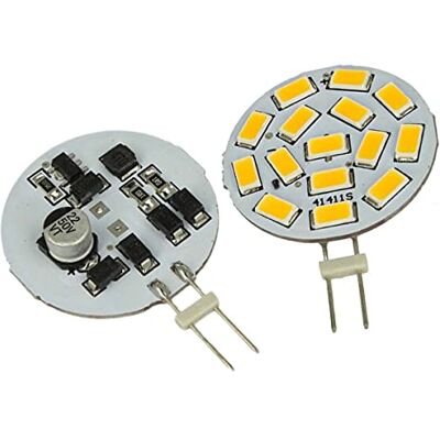 LEDLUX G4 ledlampen 12 V, 24 V, 3,5 W, 350 lumen, 15 SMD 5630, 10 V-30 V (2 stuks, warm wit 3000 K) LEDLUX G4 ledlampen 12 V, 24 V, 3,5 W, 350 lumen, 15 SMD 5630, 10 V-30 V (2 stuks, warm wit 3000 K)