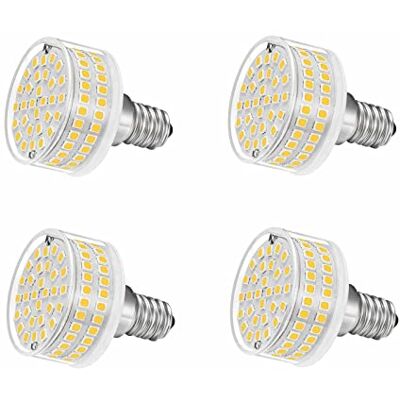 Jiotouhu Ledlampen, E14, 9W, rond, plat, 88 ledchips, vervanging van 90 W, E14, halogeenlampen (koud wit) Jiotouhu Ledlampen, E14, 9W, rond, plat, 88 ledchips, vervanging van 90 W, E14, halogeenlampen (koud wit)