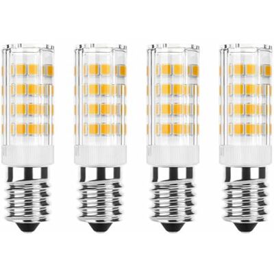 Jiotouhu Ledlampen, E14, 5 W, rond, plat, 52 ledchips, vervanging van 50 W, E14, halogeenlampen, 3000 K warm wit, 500 lm, stralingshoek 360 graden, AC 220-240 V, niet dimbaar, 4 stuks Jiotouhu Ledlampen, E14, 5 W, rond, plat, 52 ledchips, vervanging van 50 W, E14, halogeenlampen, 3000 K warm wit, 500 lm, stralingshoek 360 graden, AC 220-240 V, niet dimbaar, 4 stuks