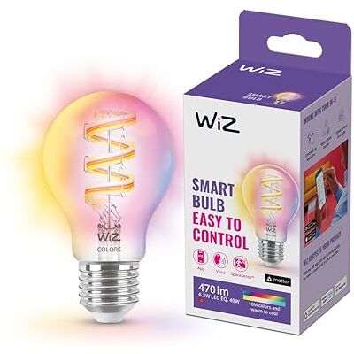 WiZ E27 Filament Lamp – gekleurd en wit licht – Slimme led-verlichting – 40 W – transparant – wifi WiZ E27 Filament Lamp – gekleurd en wit licht – Slimme led-verlichting – 40 W – transparant – wifi