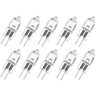 ShuoHui G4 halogeenlamp, 10 W, 24 V, dimbaar, 2-polige basis, transparante capsule, warmwit, 10 stuks ShuoHui G4 halogeenlamp, 10 W, 24 V, dimbaar, 2-polige basis, transparante capsule, warmwit, 10 stuks