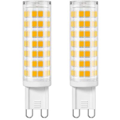 CENPEK Set van 2 ledlampen G9, 9 W, komt overeen met halogeenlampen, 80 W, koud wit, 6500 K, 220 V-240 V CENPEK Set van 2 ledlampen G9, 9 W, komt overeen met halogeenlampen, 80 W, koud wit, 6500 K, 220 V-240 V