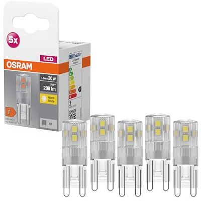 OSRAM Lamps LED Star PIN, G9-basis, helder glas, warmwit (2700 K), 200 lumen, vervanging voor traditionele 20 W-lampen, 5 stuks OSRAM Lamps LED Star PIN, G9-basis, helder glas, warmwit (2700 K), 200 lumen, vervanging voor traditionele 20 W-lampen, 5 stuks