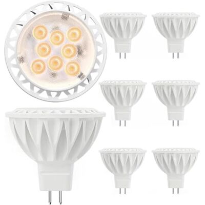 GOHDLAMP MR16 Ledlampen, warmwit, GU5.3, 6 stuks, 12 V, 5 W, 2700 K, MR16, ledlamp, 2 pinnen, 50 W, halogeen, komt overeen met 450 lm, 38 graden, stralingshoek, niet dimbaar, voor inbouwlandschap en railverlichting GOHDLAMP MR16 Ledlampen, warmwit, GU5.3, 6 stuks, 12 V, 5 W, 2700 K, MR16, ledlamp, 2 pinnen, 50 W, halogeen, komt overeen met 450 lm, 38 graden, stralingshoek, niet dimbaar, voor inbouwlandschap en railverlichting
