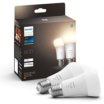 Philips White A60 slimme lamp E27-800 (2 stuks) Philips White A60 slimme lamp E27-800 (2 stuks)