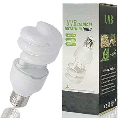 QeeHeng UVB Reptile Light 10.0 Schildpad, compacte energiebesparende lamp voor woestijnreptielen, huisdieren, slang, hagedis, insect, luipaard, spiraalbuis (UVB10.0 13W) QeeHeng UVB Reptile Light 10.0 Schildpad, compacte energiebesparende lamp voor woestijnreptielen, huisdieren, slang, hagedis, insect, luipaard, spiraalbuis (UVB10.0 13W)