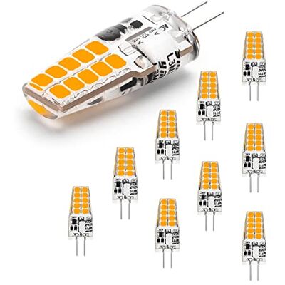 I-SHUNFA Ledlampen G4, AC/DC 12 V, 250 lm, warmwit, 3000 K, geen knipperen, ledlamp, 2 W vervangt 20 W halogeen, geen dimmer, voor afzuigkap, 10 stuks I-SHUNFA Ledlampen G4, AC/DC 12 V, 250 lm, warmwit, 3000 K, geen knipperen, ledlamp, 2 W vervangt 20 W halogeen, geen dimmer, voor afzuigkap, 10 stuks