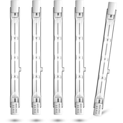 CucuGo CucugGo 5 x R7s 118 mm halogeenlamp, 500 W, 118 mm, lineaire lamp, 11000 lm, dimbaar, warmwit, veiligheidsspot, J118 J, type lamp, 2800 K, AC 220-240 V, voor landschapsverlichting, vloerlamp CucuGo CucugGo 5 x R7s 118 mm halogeenlamp, 500 W, 118 mm, lineaire lamp, 11000 lm, dimbaar, warmwit, veiligheidsspot, J118 J, type lamp, 2800 K, AC 220-240 V, voor landschapsverlichting, vloerlamp