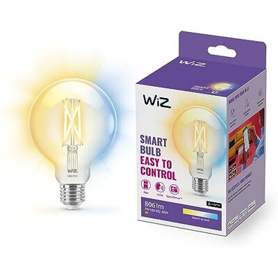 WiZ Globe Warm- tot Koelwit Licht Slimme LED Verlichting E27 fitting 60W Transparant Wi-Fi Kleine kom: G95 WiZ Globe Warm- tot Koelwit Licht Slimme LED Verlichting E27 fitting 60W Transparant Wi-Fi Kleine kom: G95