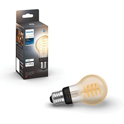 Philips White Ambiance Ledlamp, E27 filament, Bluetooth compatibel, werkt met Alexa, Google Assistant en Apple Homekit Philips White Ambiance Ledlamp, E27 filament, Bluetooth compatibel, werkt met Alexa, Google Assistant en Apple Homekit