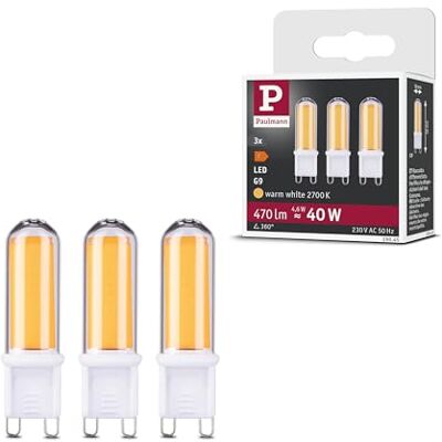 Paulmann 29045 standaard 230 V led-lampvoet G9 230 V 3 x 4,6 W 3 x 470 lm helder glas 2700 K warmwitte lamp Paulmann 29045 standaard 230 V led-lampvoet G9 230 V 3 x 4,6 W 3 x 470 lm helder glas 2700 K warmwitte lamp