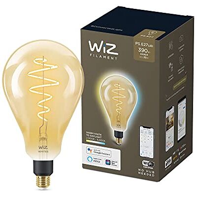 WiZ Edison Gloeidraadlamp, warm, tot koelwit, Slimme led-verlichting, E27-fitting, 25 W, goud, wifi WiZ Edison Gloeidraadlamp, warm, tot koelwit, Slimme led-verlichting, E27-fitting, 25 W, goud, wifi