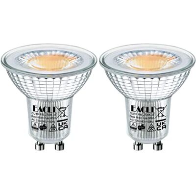 EACLL 2 stuks GU10 led-lampen 6 W warm wit vervangt 75 W halogeenlampen, 660 lumen 2700 K, AC 230 V, flikkervrij, 38° stralingshoek, niet-dimbare reflectorlampen EACLL 2 stuks GU10 led-lampen 6 W warm wit vervangt 75 W halogeenlampen, 660 lumen 2700 K, AC 230 V, flikkervrij, 38° stralingshoek, niet-dimbare reflectorlampen
