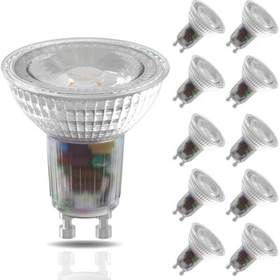 CALEX 10 stuks GU10 CCT led-lampen, wifi-glas, 345 lm, 4,9 W, Alexa/Google/Siri, wit 2200-4000 K, dimbaar, scenario's, zonder brug, wifi 2,4 GHz CALEX 10 stuks GU10 CCT led-lampen, wifi-glas, 345 lm, 4,9 W, Alexa/Google/Siri, wit 2200-4000 K, dimbaar, scenario's, zonder brug, wifi 2,4 GHz