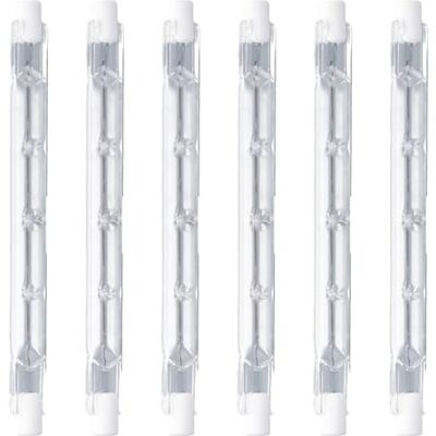 Litinliv R7S halogeenlampen, 6 stuks, 118 mm, 200 W, 220 V, dimbaar, warmwit, 2700 K, halogeenstaaf R7S voor bouwspot, landschaps- en werkverlichting, woonkamer Litinliv R7S halogeenlampen, 6 stuks, 118 mm, 200 W, 220 V, dimbaar, warmwit, 2700 K, halogeenstaaf R7S voor bouwspot, landschaps- en werkverlichting, woonkamer