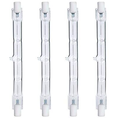 Comyan 300 W komt overeen met R7s lineaire halogeen-schijnwerper, 4650 lm, 2700 K, J118, veiligheidslamp, lengte 118 mm, dimbaar, 4 stuks Comyan 300 W komt overeen met R7s lineaire halogeen-schijnwerper, 4650 lm, 2700 K, J118, veiligheidslamp, lengte 118 mm, dimbaar, 4 stuks