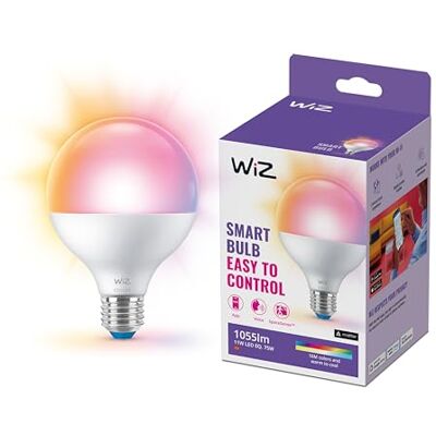 WiZ Globe lamp Gekleurd en Wit Licht Slimme LED Verlichting E27 fitting 75W Mat Wi-Fi WiZ Globe lamp Gekleurd en Wit Licht Slimme LED Verlichting E27 fitting 75W Mat Wi-Fi