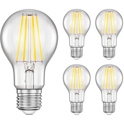 ledscom.de 5 x E27 ledlampen, A60, warm wit (2700 K), 7,1 W, 963 lm, 3-voudig dimmer ledscom.de 5 x E27 ledlampen, A60, warm wit (2700 K), 7,1 W, 963 lm, 3-voudig dimmer
