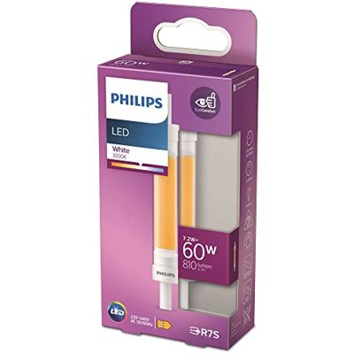 Philips LED-lamp neutraal wit licht 60 W R7S 118 mm Energiezuinig Buisvormige steeklamp Philips LED-lamp neutraal wit licht 60 W R7S 118 mm Energiezuinig Buisvormige steeklamp