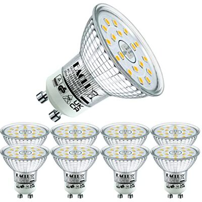 EACLL GU10 LED Lamp Neutraal Wit, 4.9W Gelijk aan 75W Halogeenlampen, 8-pack , 4000K 585lm AC 230V Geen Flikkering Verlichting, Stralingshoek 120° LED-Spots, Niet Dimbaar Reflectorlamp EACLL GU10 LED Lamp Neutraal Wit, 4.9W Gelijk aan 75W Halogeenlampen, 8-pack , 4000K 585lm AC 230V Geen Flikkering Verlichting, Stralingshoek 120° LED-Spots, Niet Dimbaar Reflectorlamp