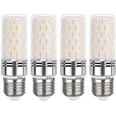 Akynite Ledlampen, maïs, 12 W, E27, koudwit, 6000 K, 1450 lm, 360 graden, komt overeen met halogeen 100 W, AC 230 V, voor binnenverlichting, niet dimbaar, 4 stuks Akynite Ledlampen, maïs, 12 W, E27, koudwit, 6000 K, 1450 lm, 360 graden, komt overeen met halogeen 100 W, AC 230 V, voor binnenverlichting, niet dimbaar, 4 stuks