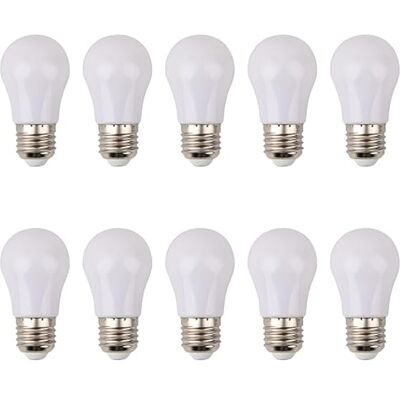 Jiotouhu Set van 10 E27 ledlampen, 3 W, A50, 6500 K, koudwit, 300 lumen, vervangt 30 W gloeilamp, 230 graden stralingshoek, niet dimbaar Jiotouhu Set van 10 E27 ledlampen, 3 W, A50, 6500 K, koudwit, 300 lumen, vervangt 30 W gloeilamp, 230 graden stralingshoek, niet dimbaar