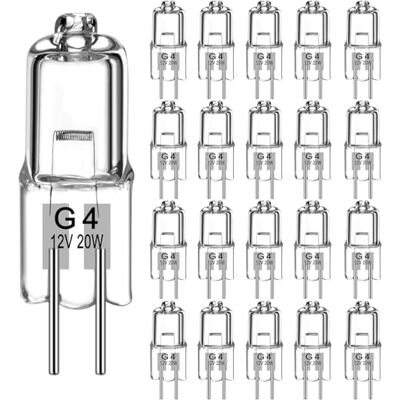 Jewan G4 halogeenlamp (20 stuks) G4 12 V 20 W halogeenlampen dimbaar warm wit 280 lm 2800 K 2-polige halogeenlamp voor afzuigkap, kristallen kroonluchter, landschapsverlichting Jewan G4 halogeenlamp (20 stuks) G4 12 V 20 W halogeenlampen dimbaar warm wit 280 lm 2800 K 2-polige halogeenlamp voor afzuigkap, kristallen kroonluchter, landschapsverlichting