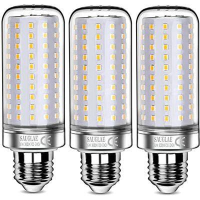 SAUGLAE Ledlampen, 26 W, komt overeen met 200 W, gloeilamp, 3000 lm, 3000 K, warm wit, lampen met E27 Edison-schroeven, 3 stuks SAUGLAE Ledlampen, 26 W, komt overeen met 200 W, gloeilamp, 3000 lm, 3000 K, warm wit, lampen met E27 Edison-schroeven, 3 stuks