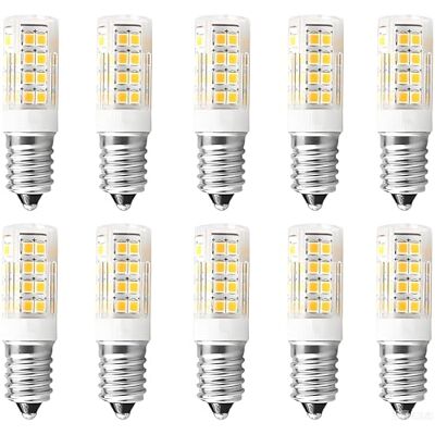 Jiotouhu 10 x E14 ledlamp, warmwit, 4 W, E14, 3000 K, vervanging voor gloeilamp, 40 W, 400 lm, AC 220-240 V, voor afzuigkap, naaimachine, woonkamer, niet dimbaar Jiotouhu 10 x E14 ledlamp, warmwit, 4 W, E14, 3000 K, vervanging voor gloeilamp, 40 W, 400 lm, AC 220-240 V, voor afzuigkap, naaimachine, woonkamer, niet dimbaar