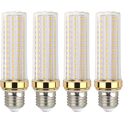Akynite Ledlamp, E27, 20 W, warmwit, 3000 K, 2000 lm, komt overeen met halogeenlamp, E27, 150 W, niet dimbaar, maar led, E27, warm, voor plafondlamp in studio garage, 4 stuks Akynite Ledlamp, E27, 20 W, warmwit, 3000 K, 2000 lm, komt overeen met halogeenlamp, E27, 150 W, niet dimbaar, maar led, E27, warm, voor plafondlamp in studio garage, 4 stuks